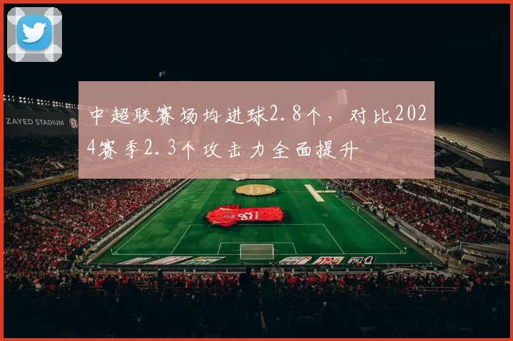 中超联赛场均进球2.8个，对比2024赛季2.3个攻击力全面提升